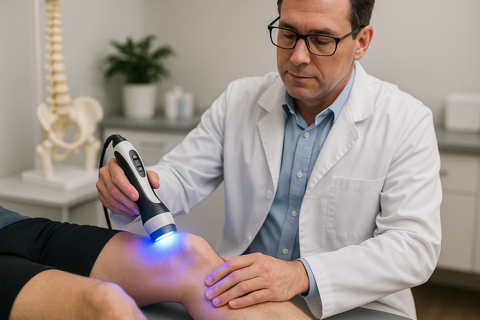 Laser pain relief therapy at RiverCrest Chiropractic